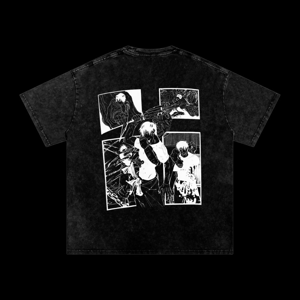 Toji Manga Panels Vintage Oversized Graphic Lifting Shirt