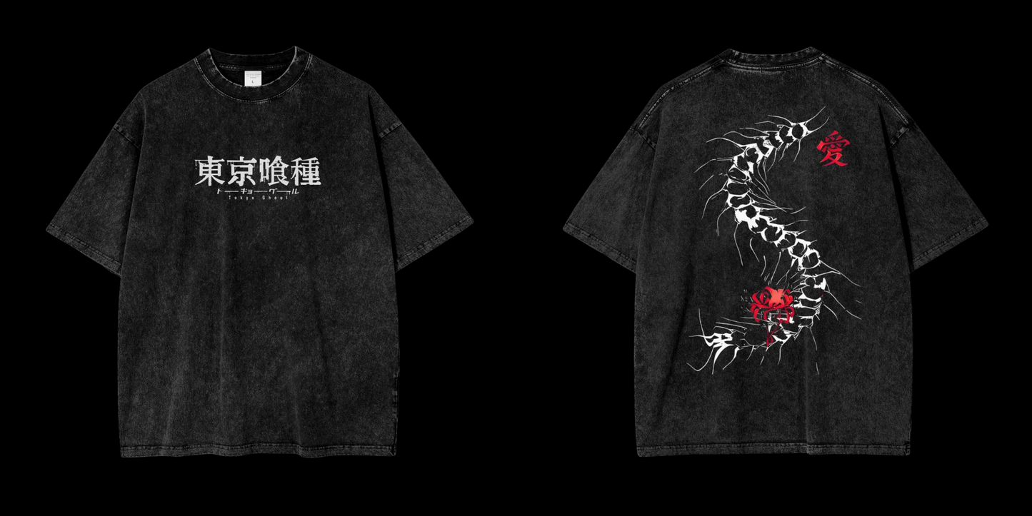 Tokyo Ghoul Centipede Vintage Oversized Lifting Shirt