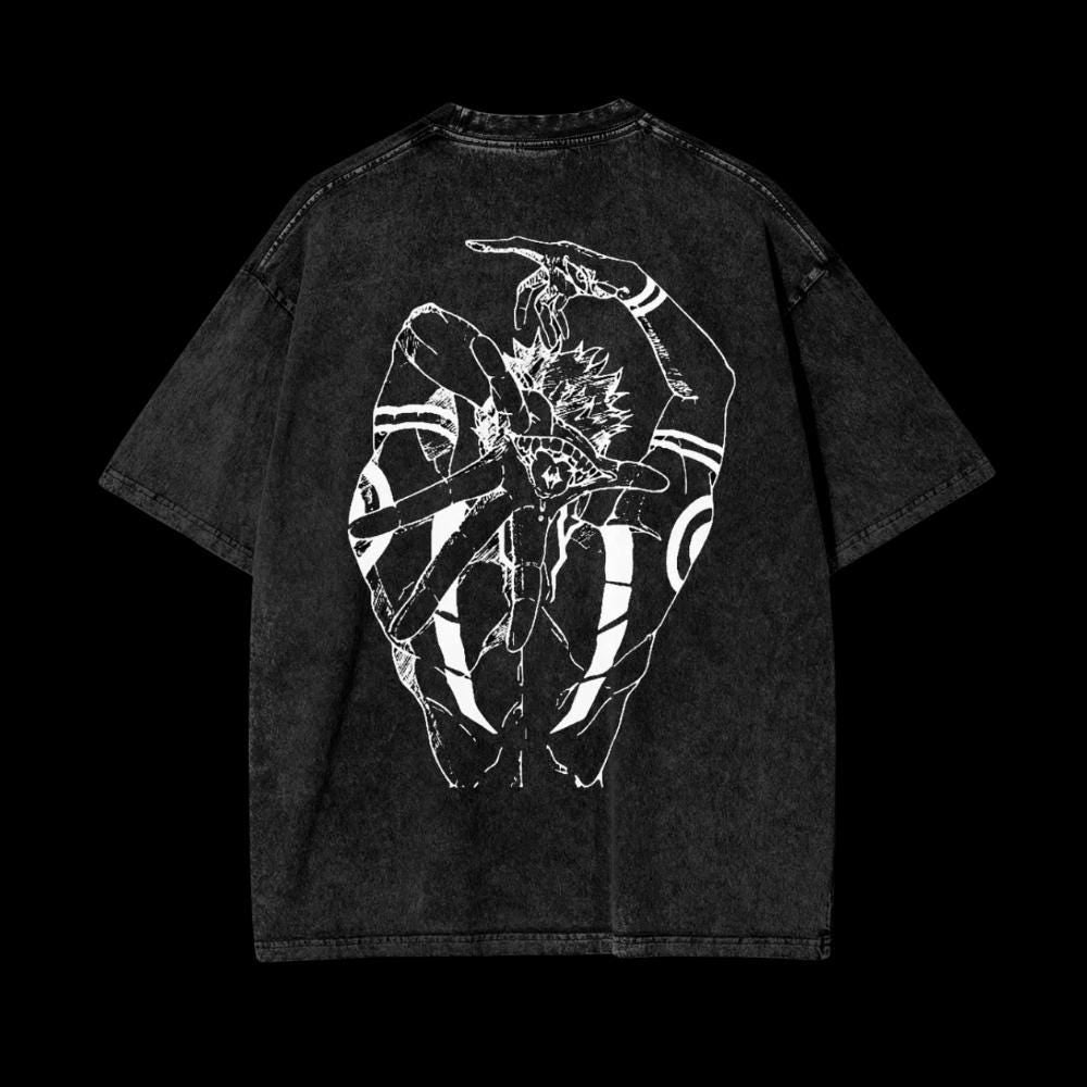 Sukuna Vintage Oversized Graphic Lifting T-Shirt