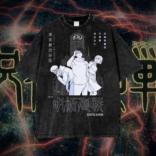 Jujutsu Kaisen Tokyo First-Years in Shibuya Vintage Graphic Shirt