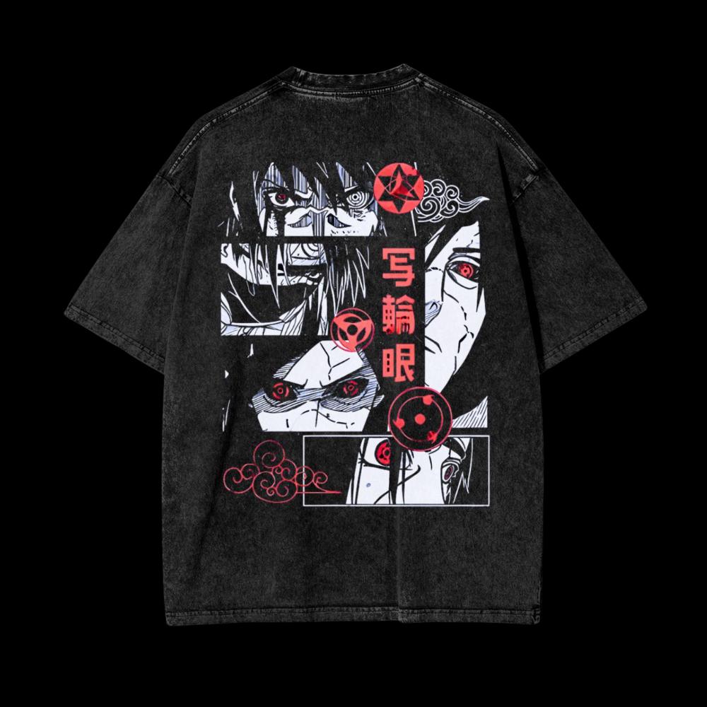 Uchiha Clan Sharingan Vintage Oversized Graphic Lifting T-Shirt