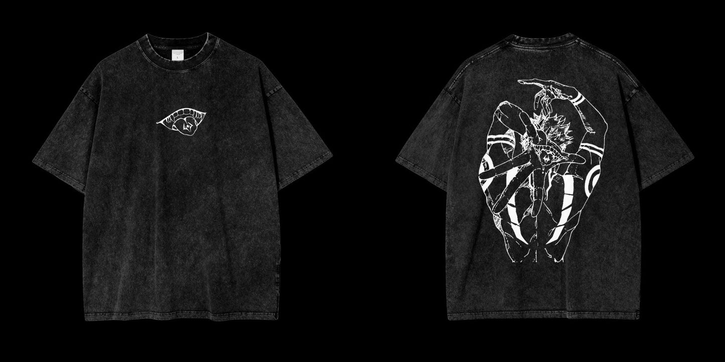 Sukuna Vintage Oversized Graphic Lifting T-Shirt