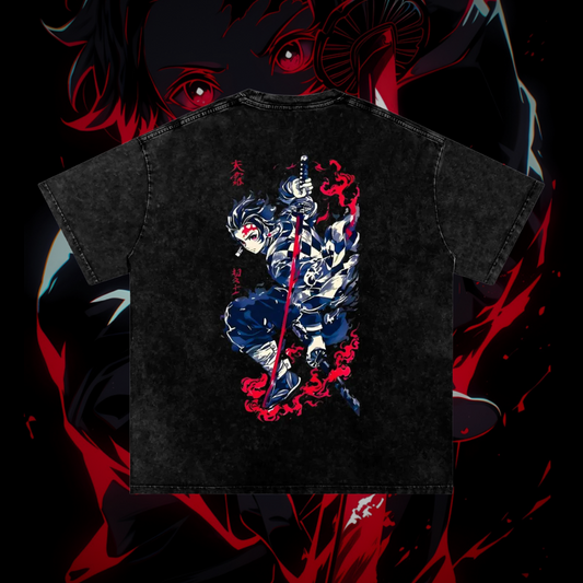 Kamado Tanjiro Vintage Oversized Graphic Shirt