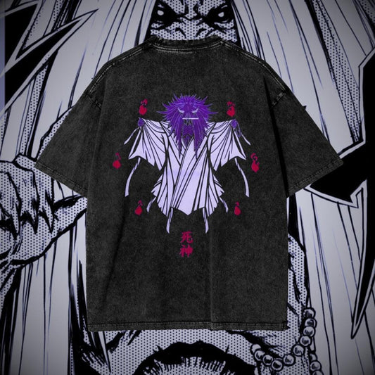 Colored Naruto Seal Demon Vintage Oversized Graphic Lifting T-Shirt