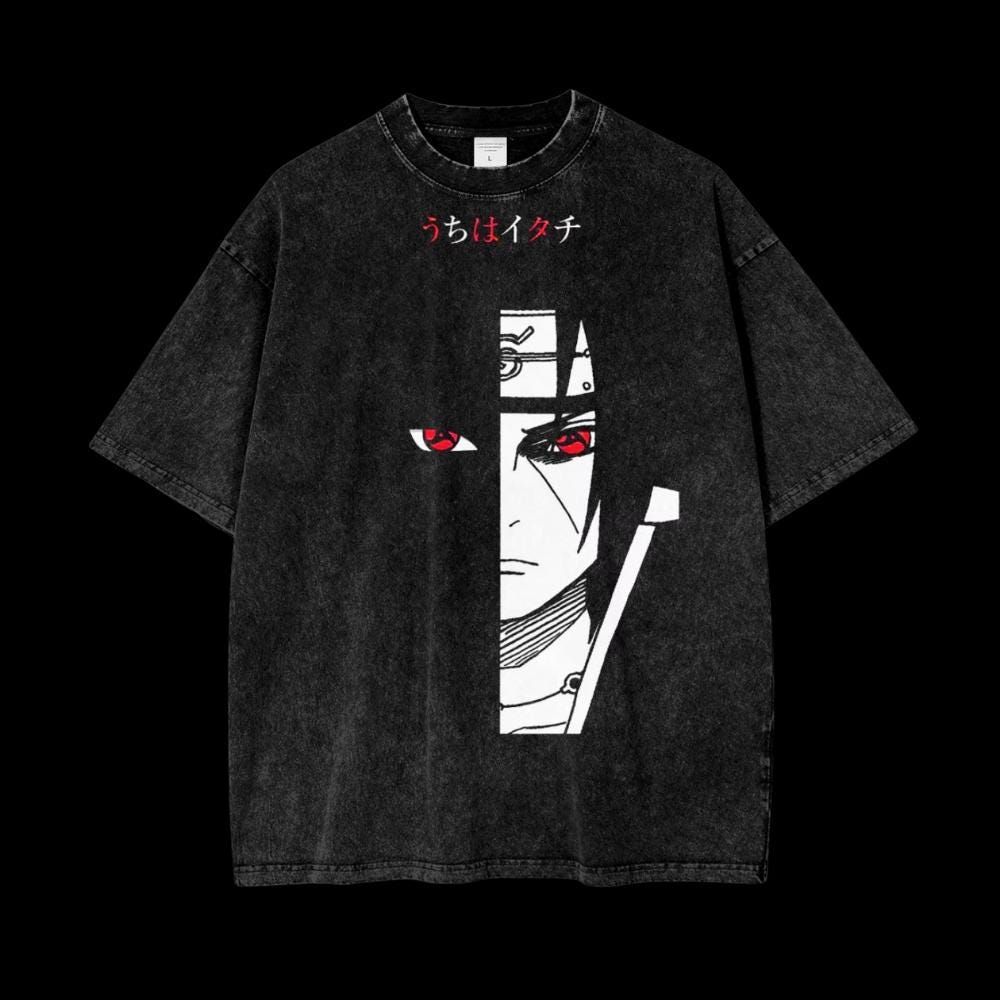 Uchiha Itachi Vintage Oversized Graphic Lifting T-Shirt