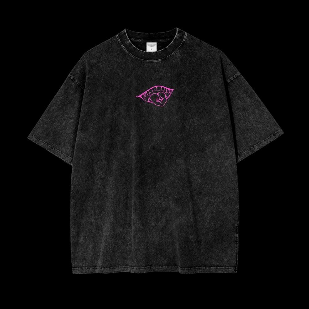 Pink Sukuna Vintage Oversized Graphic Lifting T-Shirt