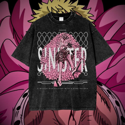 Doflamingo Sinister Vintage Oversized Graphic Lifting T-Shirt