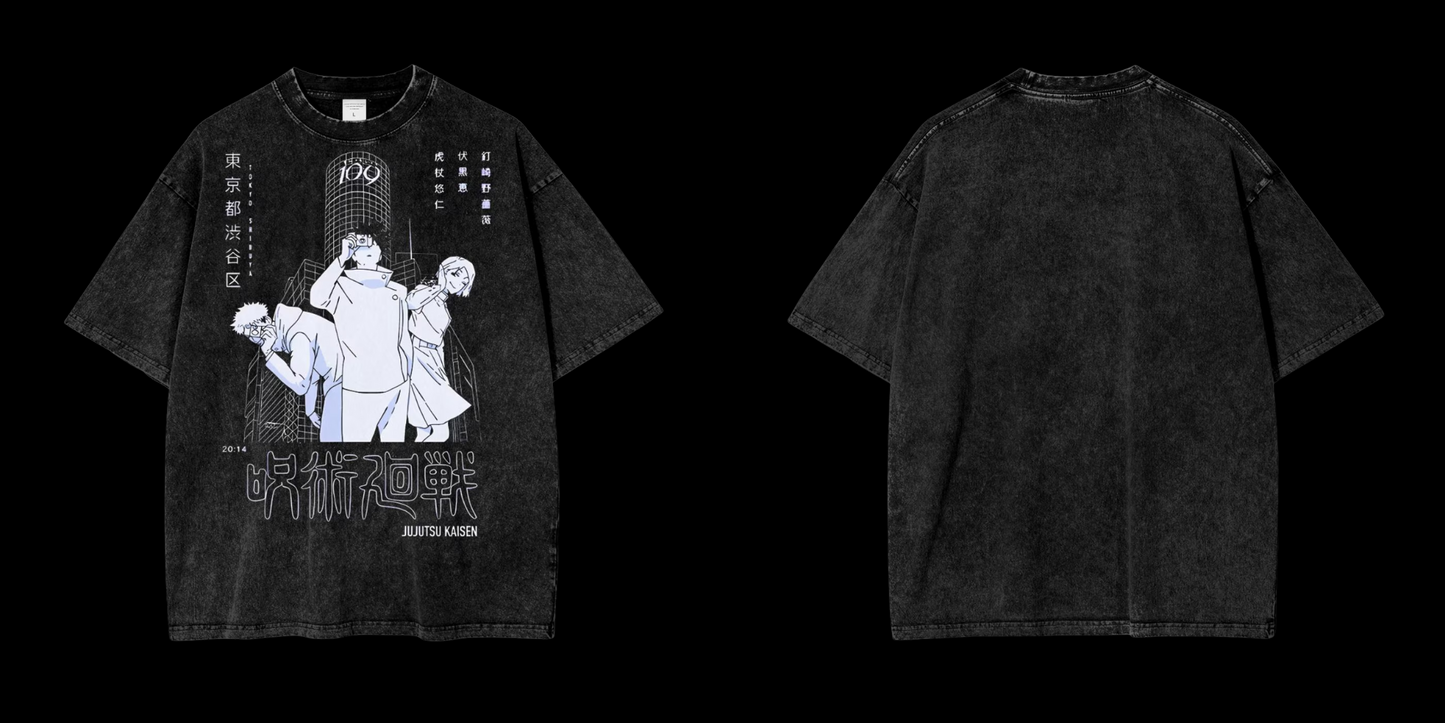 Jujutsu Kaisen Tokyo First-Years in Shibuya Vintage Graphic Shirt